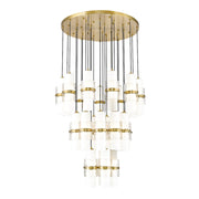 Z-Lite Cayden 27 Light Chandelier, Gold/Clear/Etched Opal - 1946P-27R-MGLD
