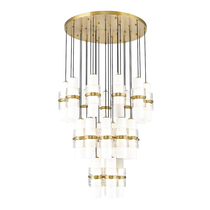 Z-Lite Cayden 27 Light Chandelier, Gold/Clear/Etched Opal - 1946P-27R-MGLD