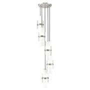Z-Lite Cayden 5 Light Chandelier, Brushed Nickel/Clear/Etched Opal - 1946P-5R-BN