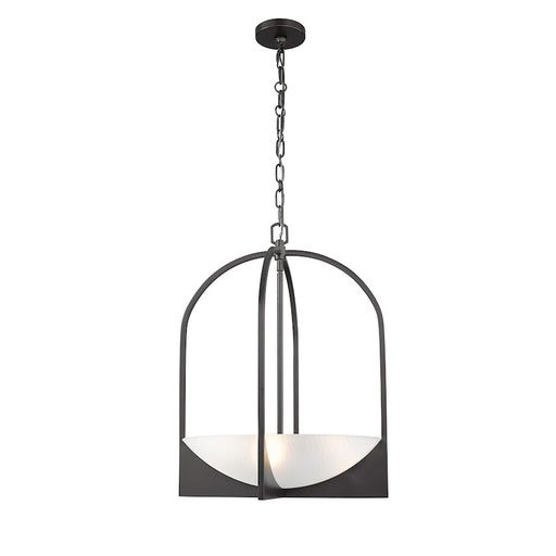 Z-Lite Devon 4 Light Pendant, Matte Black/Sand Blast - 1947-24MB