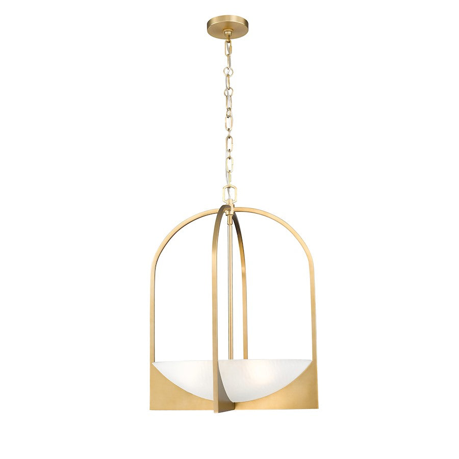 Z-Lite Devon 4 Light Pendant, Modern Gold/Sand Blast - 1947-24MGLD