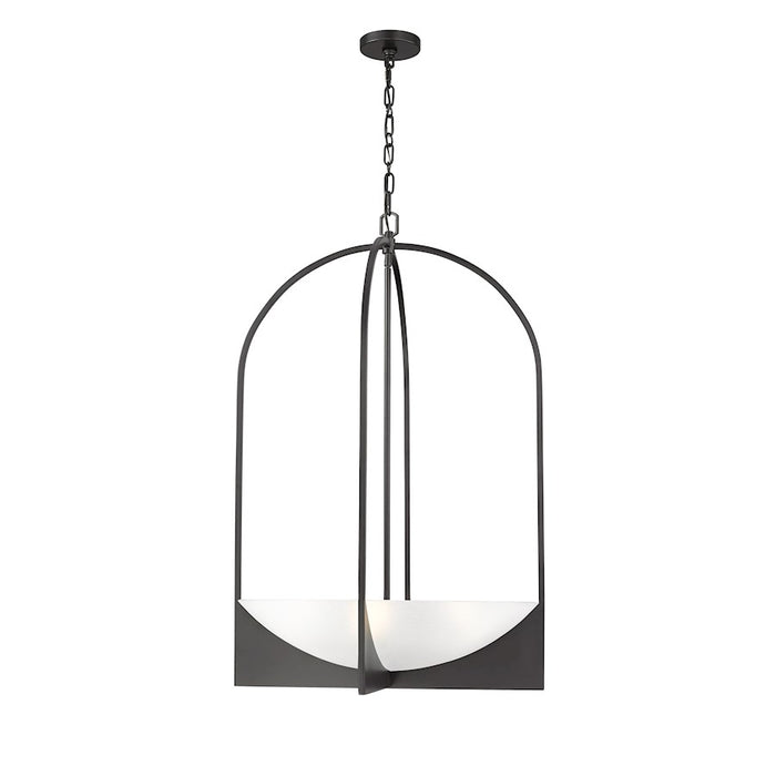 Z-Lite Devon 6 Light Chandelier, Matte Black/Sand Blast - 1947-38MB