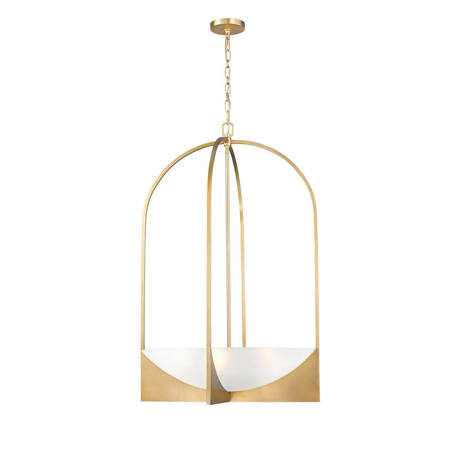 Z-Lite Devon 6 Light Chandelier, Modern Gold/Sand Blast - 1947-38MGLD