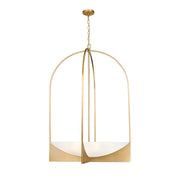 Z-Lite Devon 8 Light Chandelier, Modern Gold/Sand Blast - 1947-48MGLD