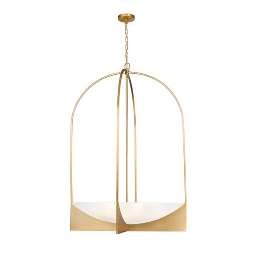 Z-Lite Devon 8 Light Chandelier, Modern Gold/Sand Blast - 1947-48MGLD