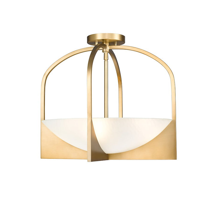 Z-Lite Devon 4 Light Semi Flush Mount, Modern Gold/Sand Blast - 1947SFS-MGLD