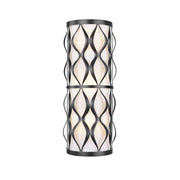 Z-Lite Harden 3 Light Wall Sconce, Matte Black/White - 1948-3S-MB