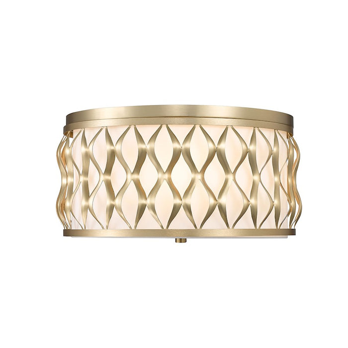 Z-Lite Harden 4 Light Flush mount, Modern Gold/White - 1948F16-MGLD