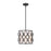 Z-Lite Harden 3 Light Pendant, Matte Black/White - 1948P12-MB