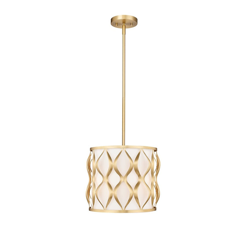 Z-Lite Harden 3 Light Pendant, Modern Gold/White - 1948P12-MGLD
