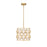 Z-Lite Harden 3 Light Pendant, Modern Gold/White - 1948P12-MGLD