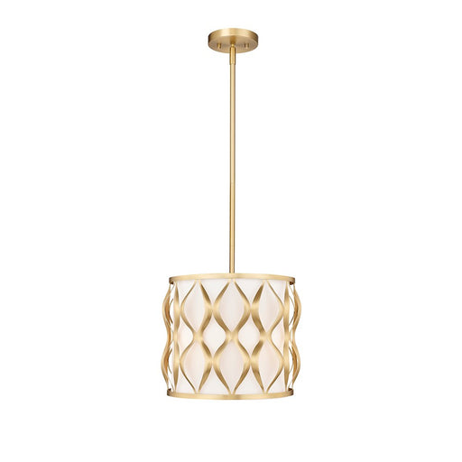 Z-Lite Harden 3 Light Pendant, Modern Gold/White - 1948P12-MGLD