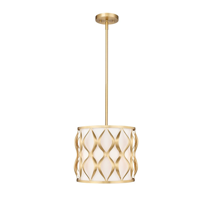 Z-Lite Harden 3 Light Pendant, Modern Gold/White - 1948P12-MGLD