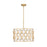 Z-Lite Harden 5 Light Pendant, Modern Gold/White - 1948P18-MGLD