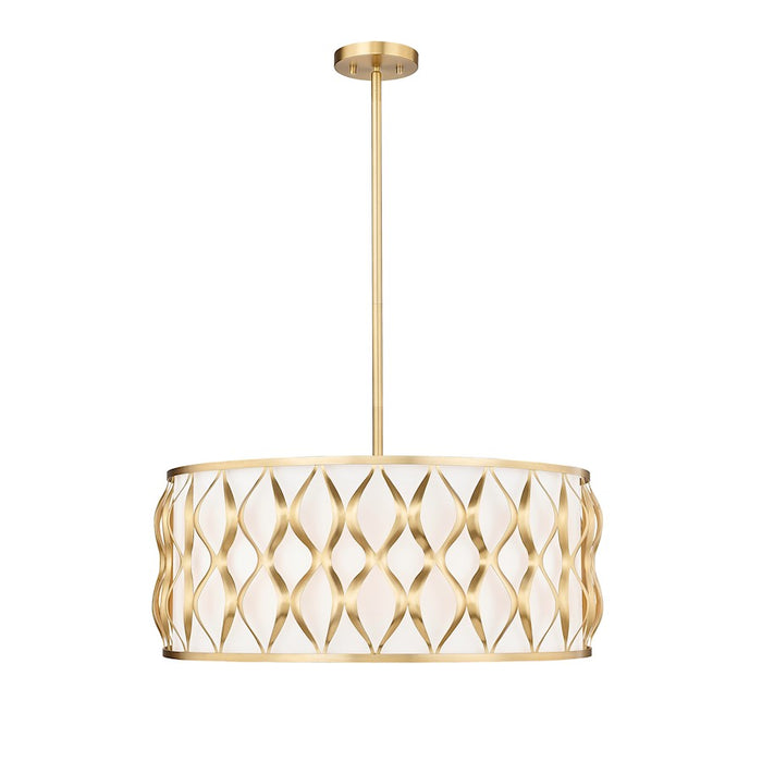 Z-Lite Harden 8 Light Pendant, Modern Gold/White - 1948P26-MGLD