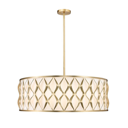 Z-Lite Harden 10 Light Pendant, Modern Gold/White - 1948P32-MGLD