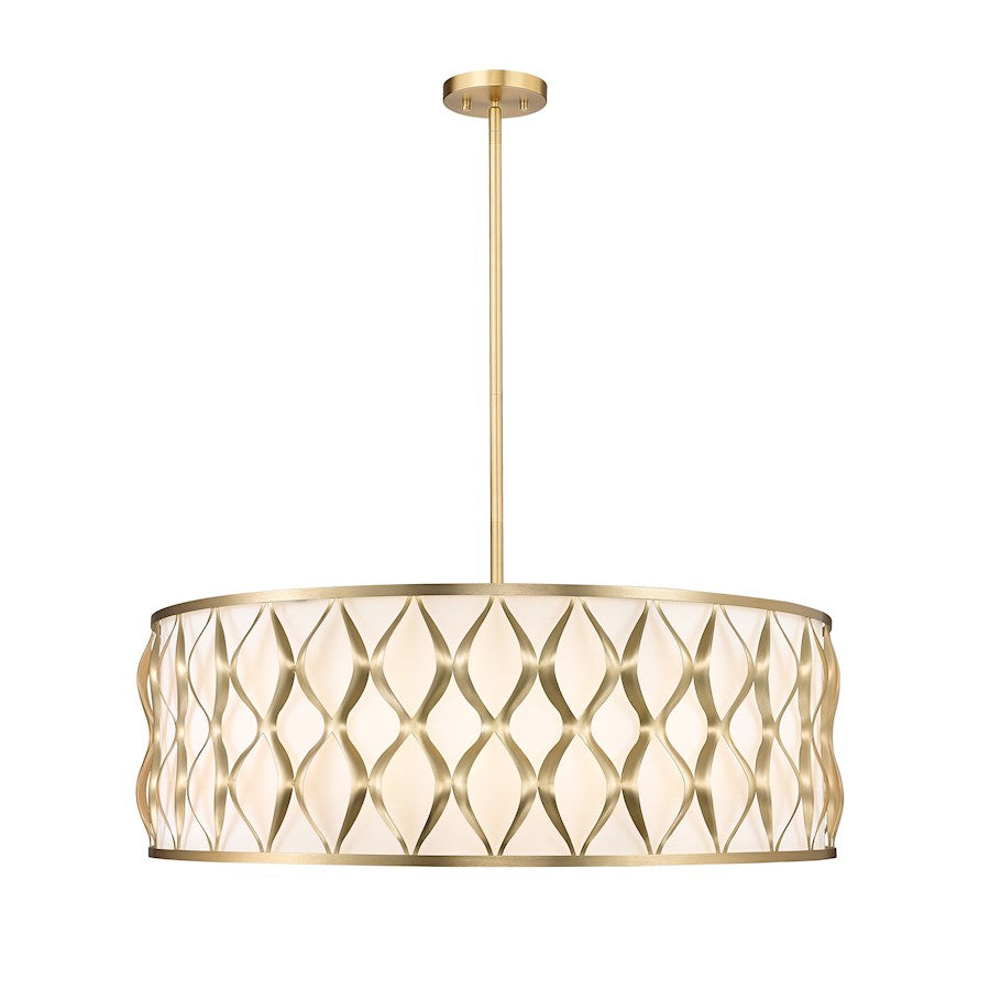 Z-Lite Harden 10 Light Pendant, Modern Gold/White - 1948P32-MGLD