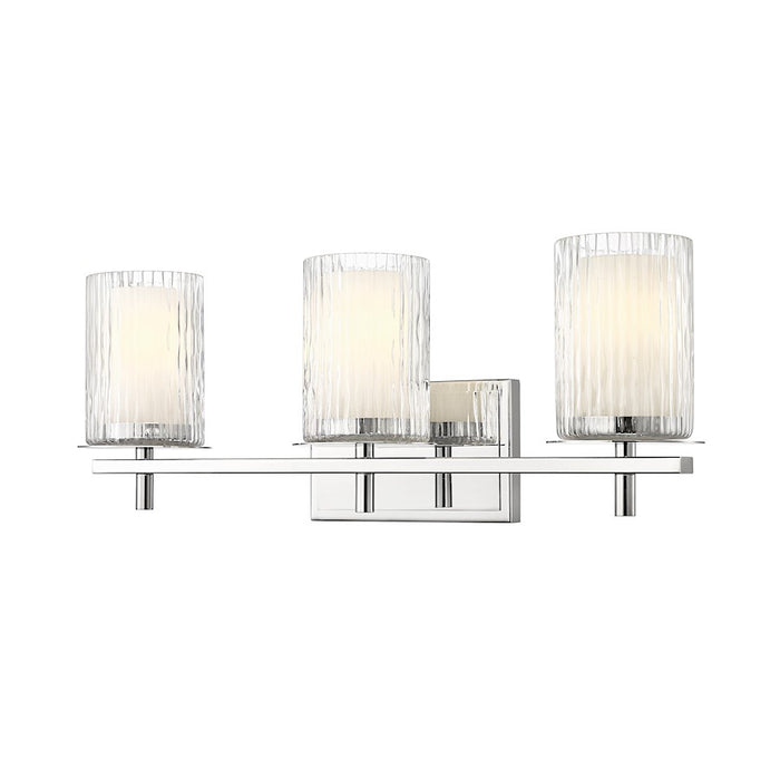 Z-Lite Grayson 3 Light Vanity, Chrome/Clear/Etched Opal - 1949-3V-CH