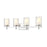 Z-Lite Grayson 4 Light Vanity, Chrome/Clear/Etched Opal - 1949-4V-CH