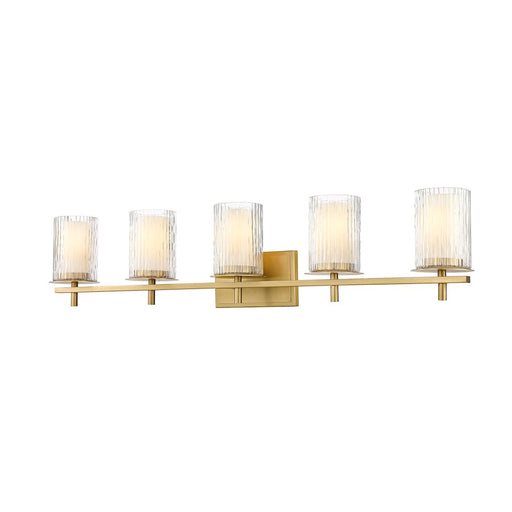 Z-Lite Grayson 5 Light Vanity, Modern Gold/Clear/Etched Opal - 1949-5V-MGLD