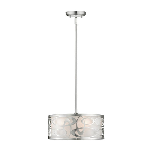 Z-Lite Opal 3 Light Pendant, Nickel - 195-14BN