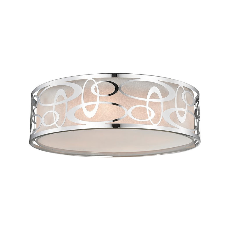 Z-Lite Opal 4 Light Pendant, Chrome/White - 195-20F-CH