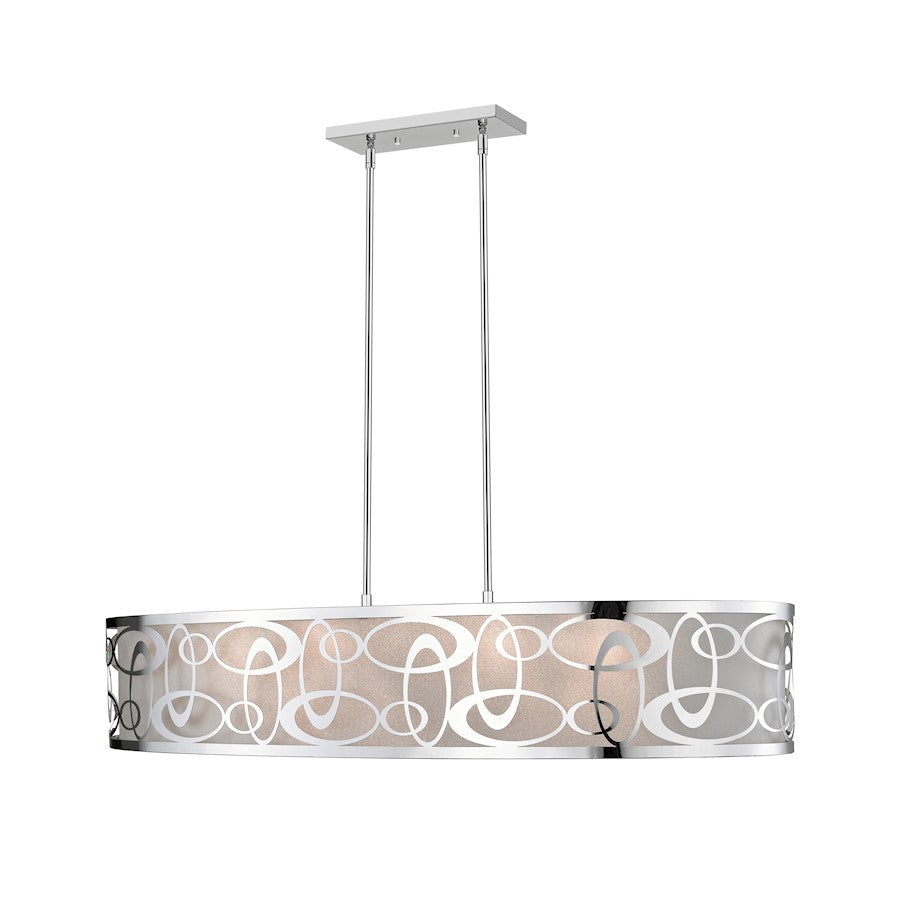 Z-Lite Opal 6 Light Pendant, Chrome - 195-45CH