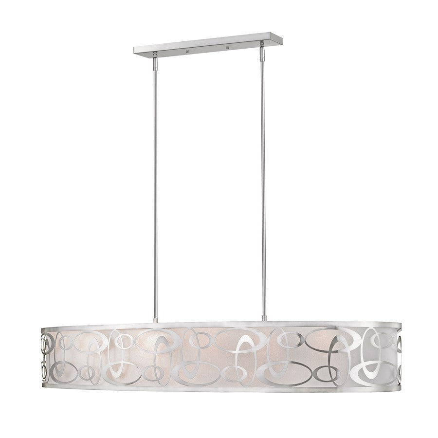 Z-Lite Opal 8 Light Pendant, Brushed Nickel - 195-55BN