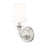 Z-Lite Katerina 1 Light 6.5" Wall Sconce, Brushed Nickel/White - 1950-1S-BN