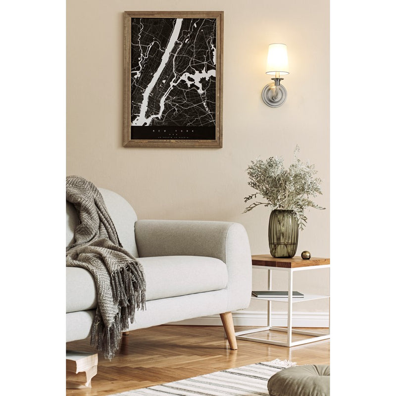 Z-Lite Katerina 1 Light 6.5" Wall Sconce, Brushed Nickel/White