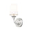 Z-Lite Katerina 1 Light 6.5" Wall Sconce, Brushed Nickel/White