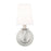 Z-Lite Katerina 1 Light 6.5" Wall Sconce, Brushed Nickel/White