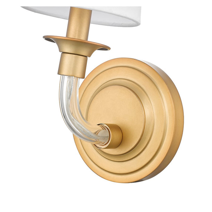 Z-Lite Katerina 1 Light 6.5" Wall Sconce, Rubbed Brass/White