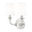 Z-Lite Katerina 2 Light 6.5" Wall Sconce, Brushed Nickel/White - 1950-2S-BN