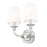 Z-Lite Katerina 2 Light 6.5" Wall Sconce, Brushed Nickel/White