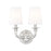 Z-Lite Katerina 2 Light 6.5" Wall Sconce, Brushed Nickel/White