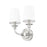 Z-Lite Katerina 2 Light 6.5" Wall Sconce, Brushed Nickel/White