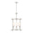 Z-Lite Katerina 4 Light 16" Chandelier, Brushed Nickel/White