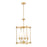 Z-Lite Katerina 4 Light 16" Chandelier, Rubbed Brass/White - 1950-4C-RB