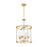 Z-Lite Katerina 4 Light 16" Chandelier, Rubbed Brass/White