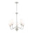 Z-Lite Katerina 5 Light 24" Chandelier, Brushed Nickel/White