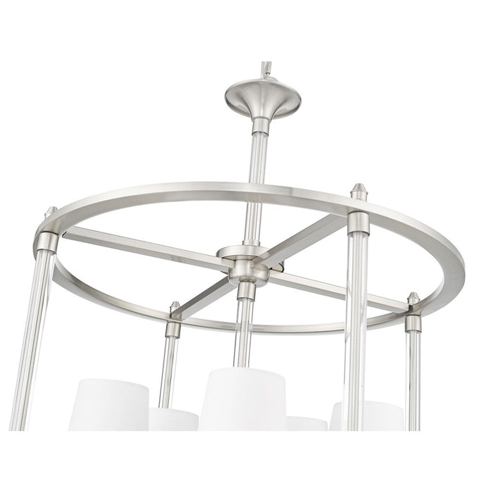 Z-Lite Katerina 5 Light 20" Chandelier, Brushed Nickel/White