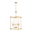 Z-Lite Katerina 5 Light 20" Chandelier, Rubbed Brass/White - 1950-5C-RB