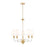 Z-Lite Katerina 5 Light 24" Chandelier, Rubbed Brass/White - 1950-5RB