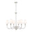 Z-Lite Katerina 6 Light 32" Chandelier, Brushed Nickel/White - 1950-6BN