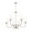 Z-Lite Katerina 6 Light 32" Chandelier, Brushed Nickel/White