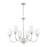 Z-Lite Katerina 6 Light 32" Chandelier, Brushed Nickel/White