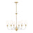 Z-Lite Katerina 6 Light 32" Chandelier, Rubbed Brass/White - 1950-6RB