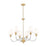 Z-Lite Katerina 6 Light 32" Chandelier, Rubbed Brass/White