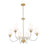 Z-Lite Katerina 6 Light 32" Chandelier, Rubbed Brass/White